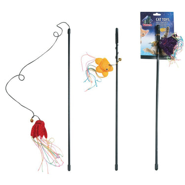 Flamingo Squid Fishing Rod Cat Toy - OS